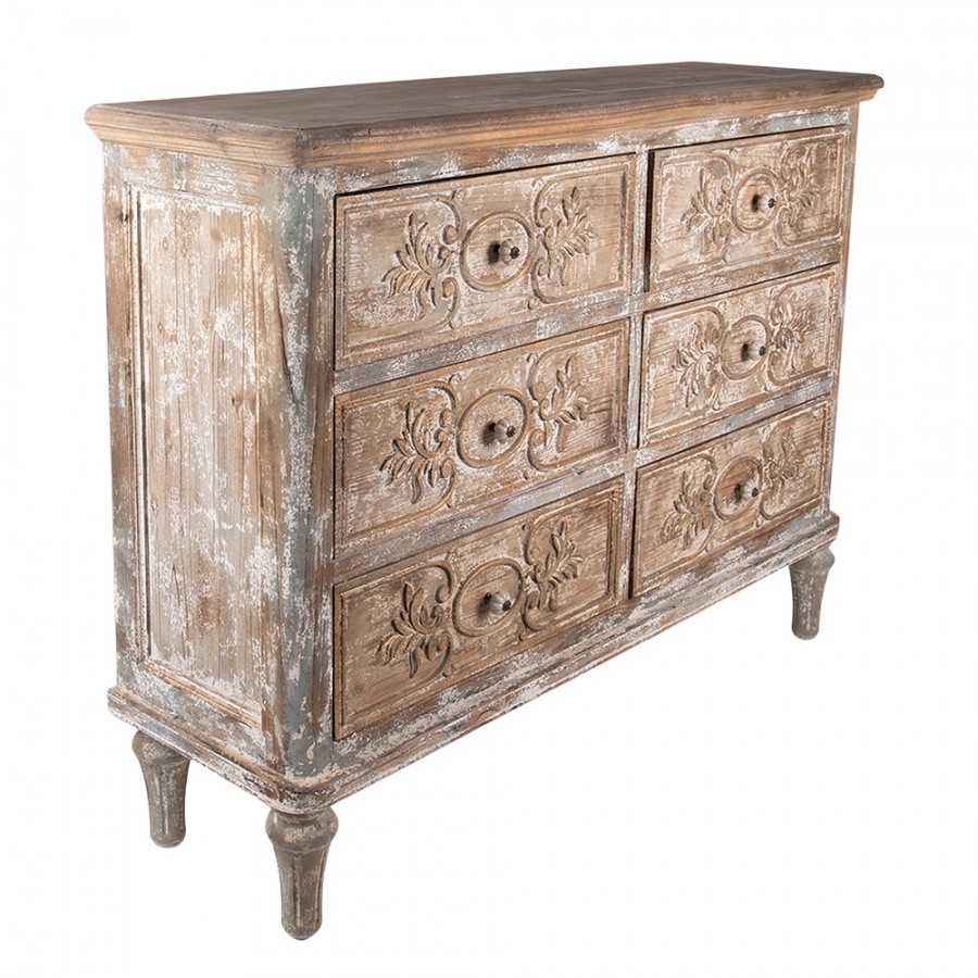 Cassettiera in legno decape' - 141x40x105 cm - Clayre e Eef